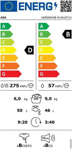 Пералня със сушилня AEG LWR96944B - Image 2