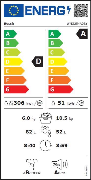 Пералня със сушилня BOSCH WNG254A0BY - Image 2