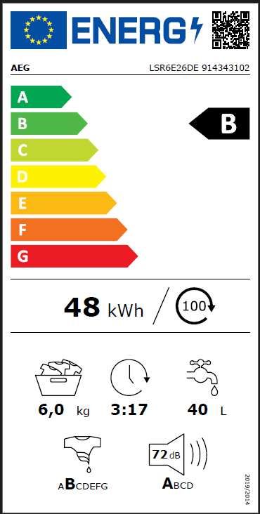Пералня AEG LSR6E26DE - Image 2