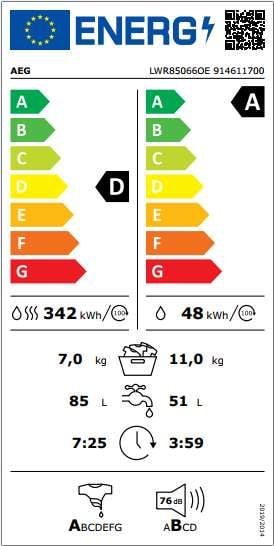 Пералня със сушилня AEG LWR85066OE - Image 2