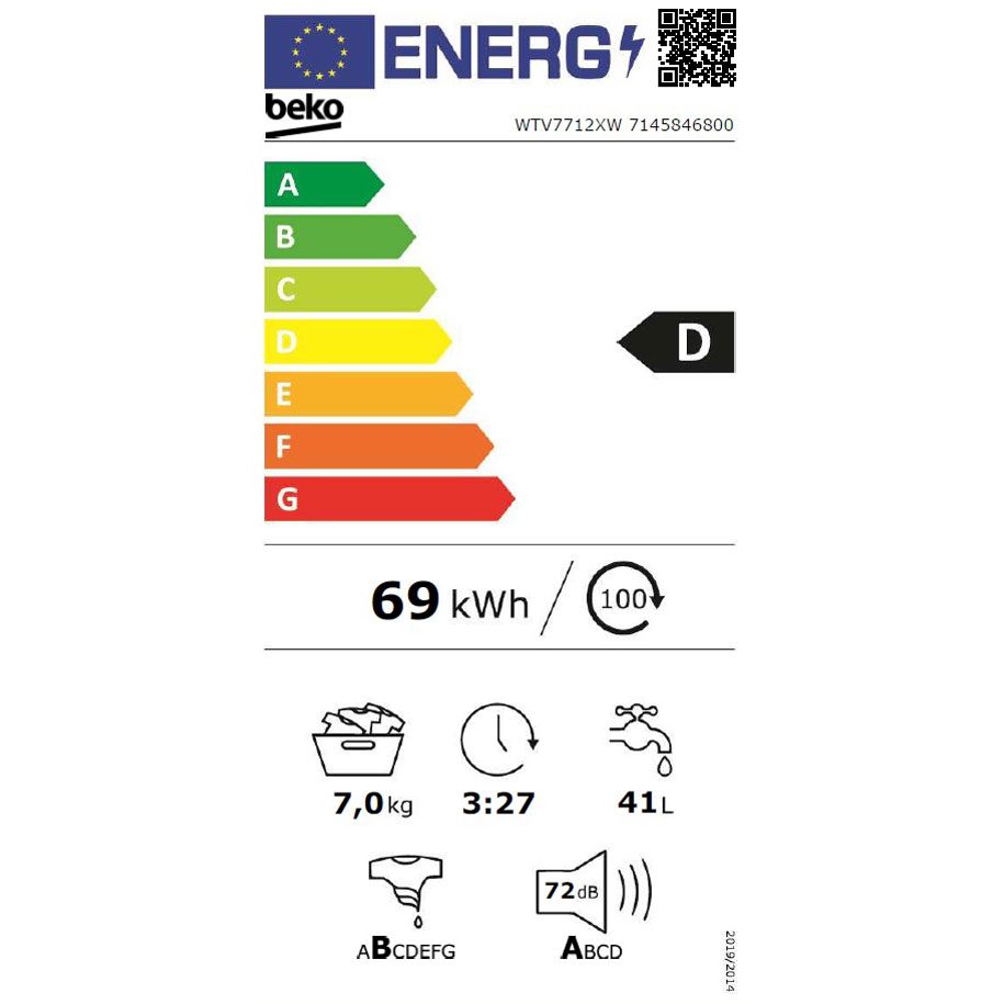 Пералня BEKO WTV 7712 XW - Image 2