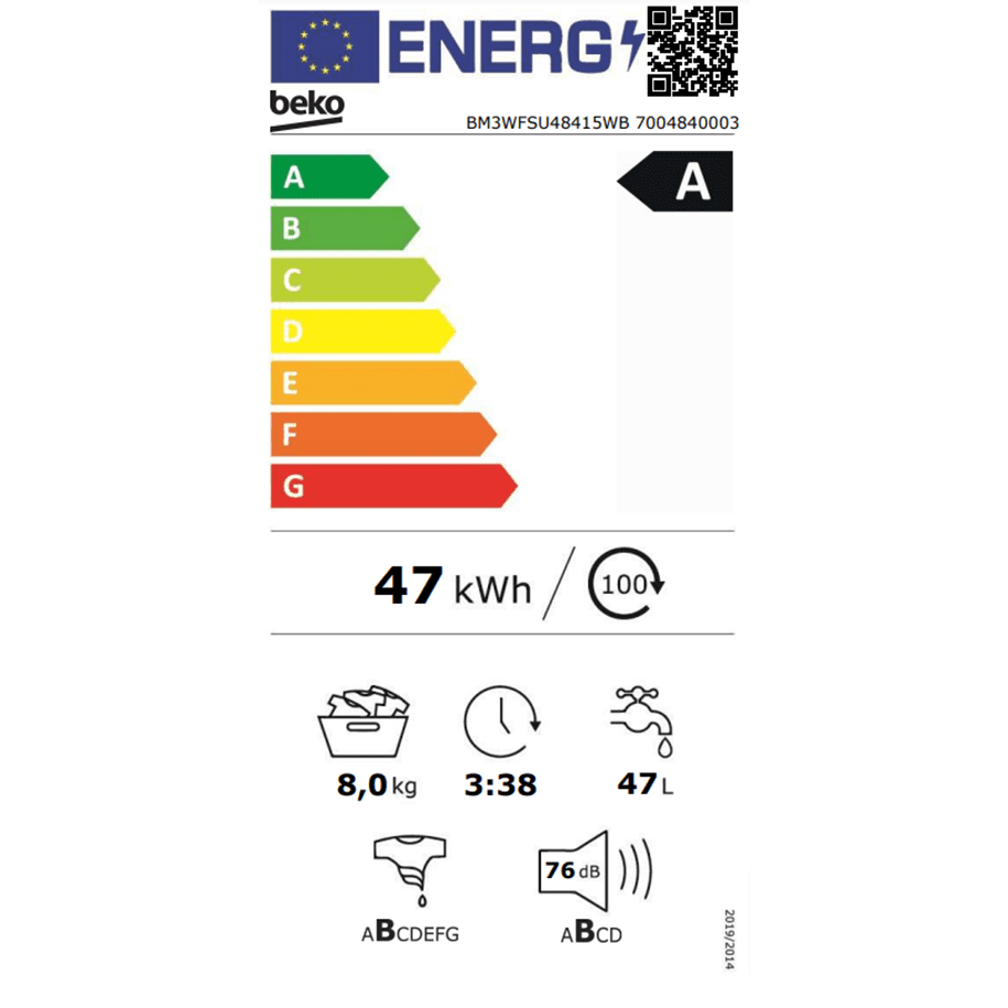 Пералня BEKO BM3WFSU 48415 WB - Image 2