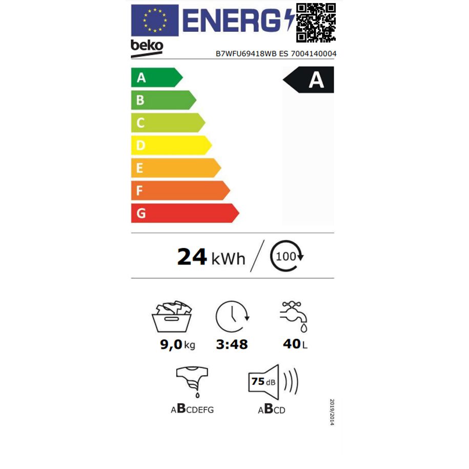 Пералня BEKO B7WFU 69418 WB ES - Image 2
