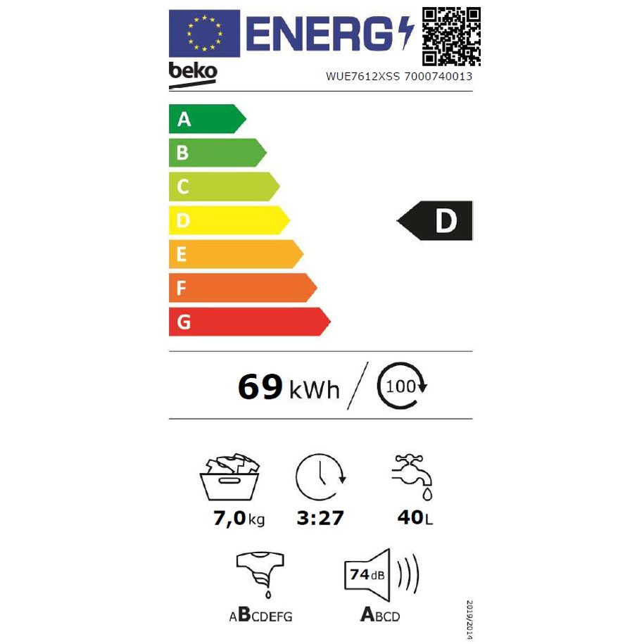 Пералня BEKO WUE 7612 XSS - Image 2