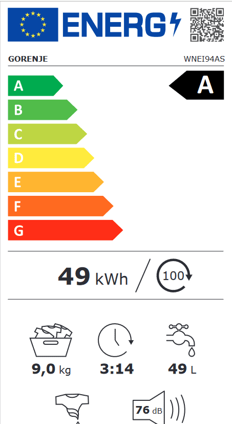 Перална машина Gorenje WNEI94AS - Image 2