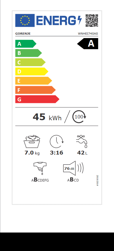 Перална машина Gorenje WNHEI74SAS - Image 2