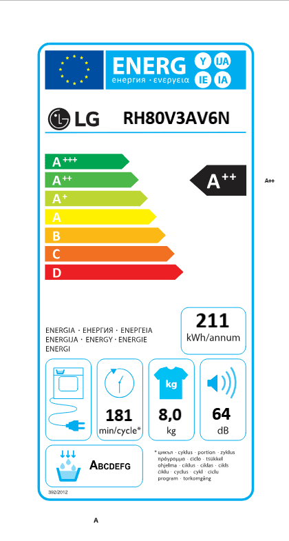 Сушилня LG RH80V3AV6N - Image 2