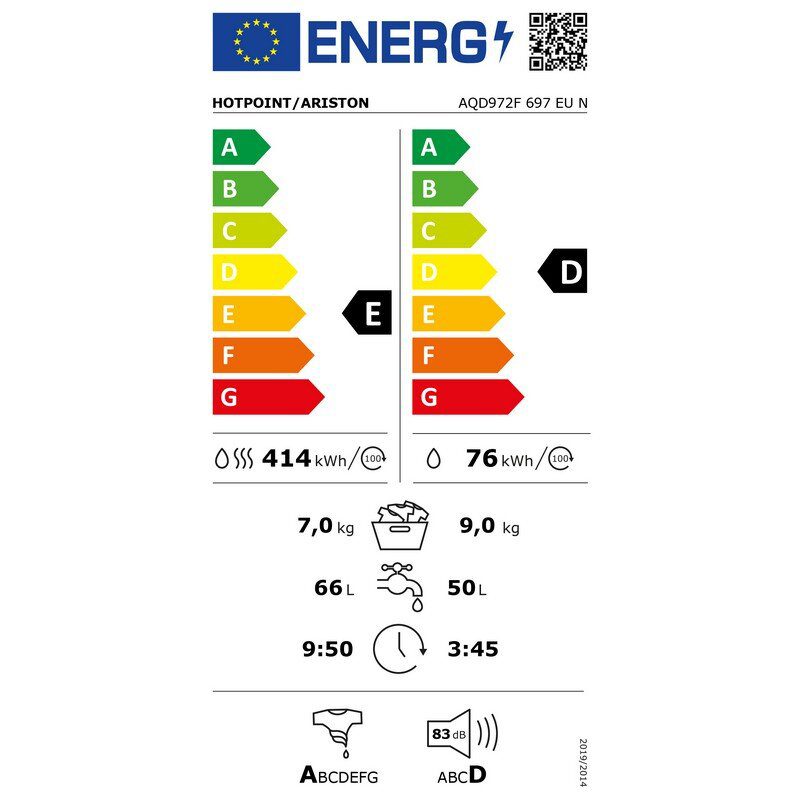 Пералня със сушилня Hotpoint-Ariston AQD972F 697 EU N - Image 5