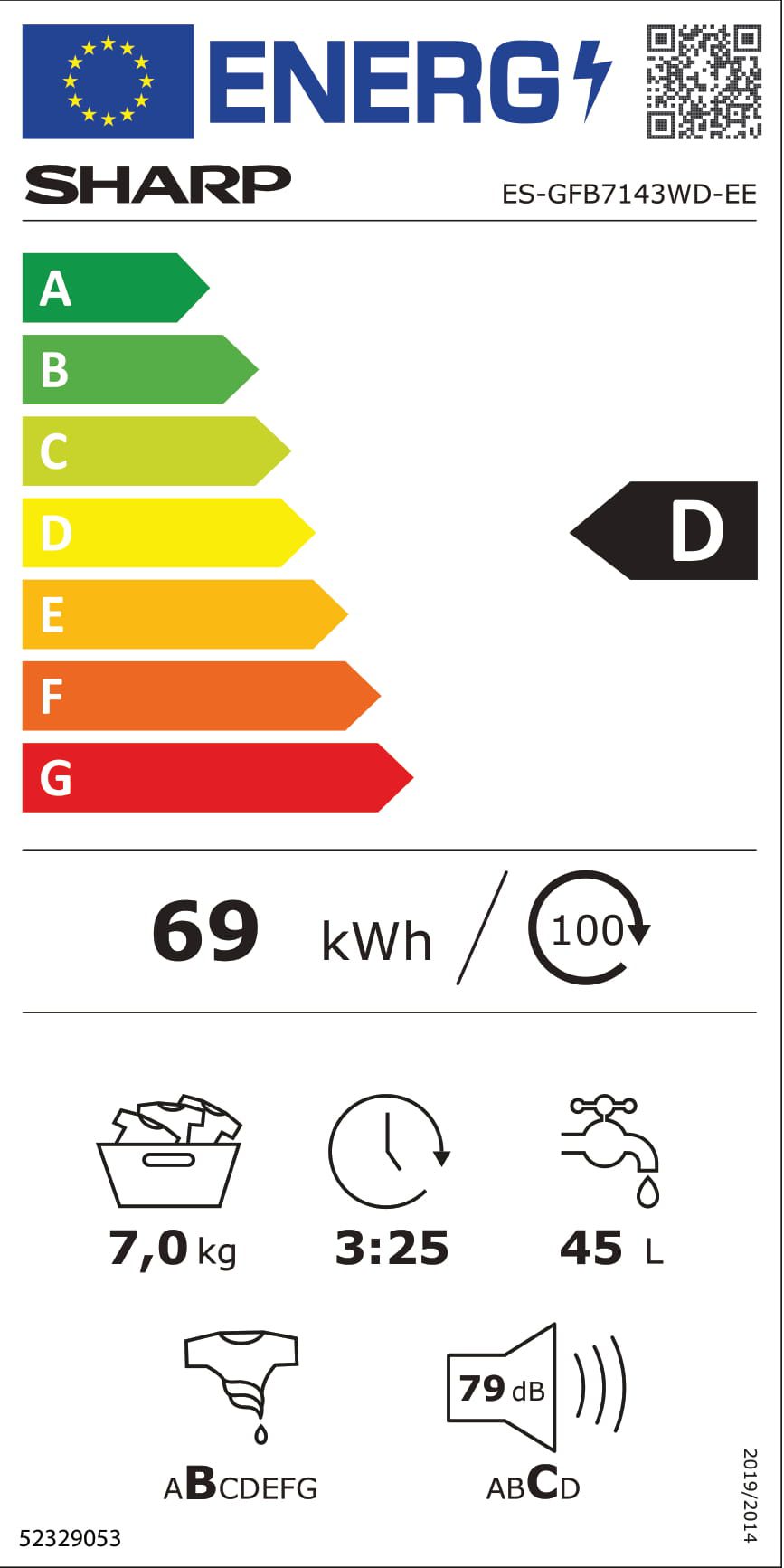 Пералня Sharp ES-GFB7143WD - Image 3