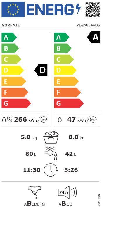 Пералня със сушилня Gorenje WD2A854ADS - Image 3