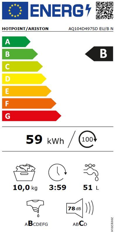 Пералня Hotpoint-Ariston AQ104D497SD - Image 2