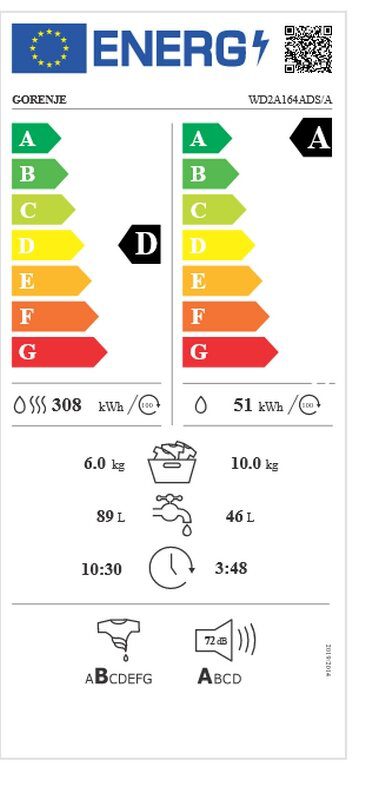 Пералня със Сушилня Gorenje WD2A164ADS/A - Image 3