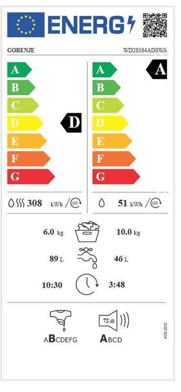 Пералня със сушилня Gorenje WD2S164ADSWA - Image 3