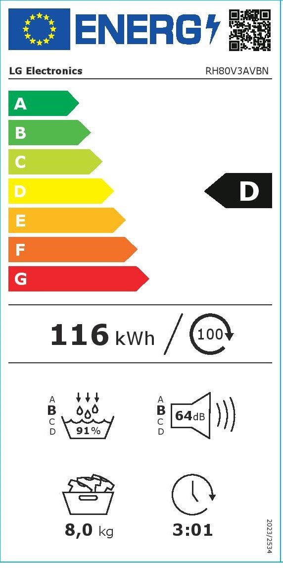 Сушилня LG RH80V3AVBN - Image 2