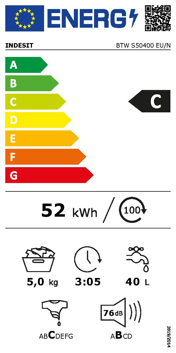 Пералня Indesit BTW S50400 EU/N - Image 2