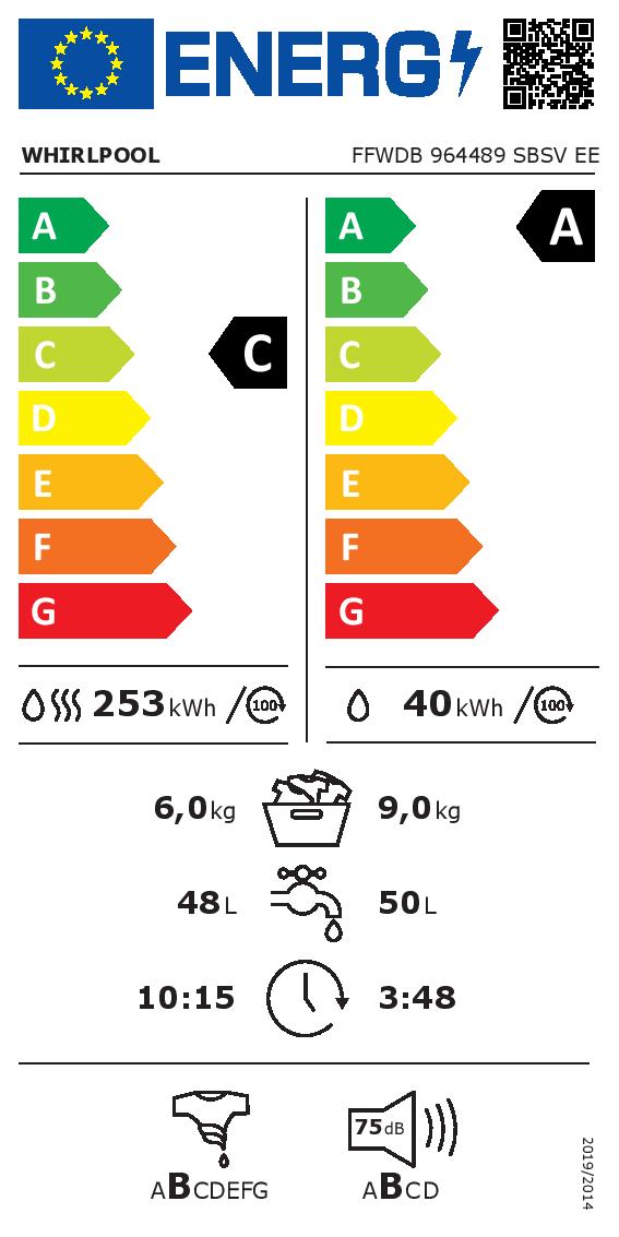Пералня със сушилня Whirlpool FFWDB 964489 SBSV EE - Image 2
