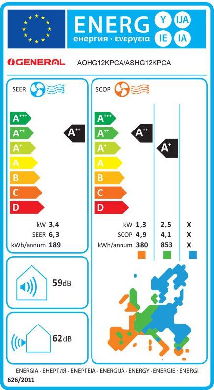 Климатик инверторен General ASHG12KPCA(E)/AOHG12KPCA - Image 2