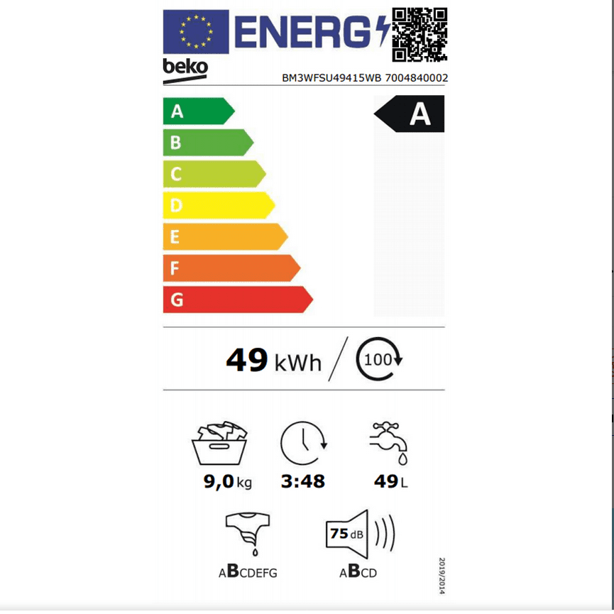 Пералня BEKO BM3WFSU 49415 WB - Image 2