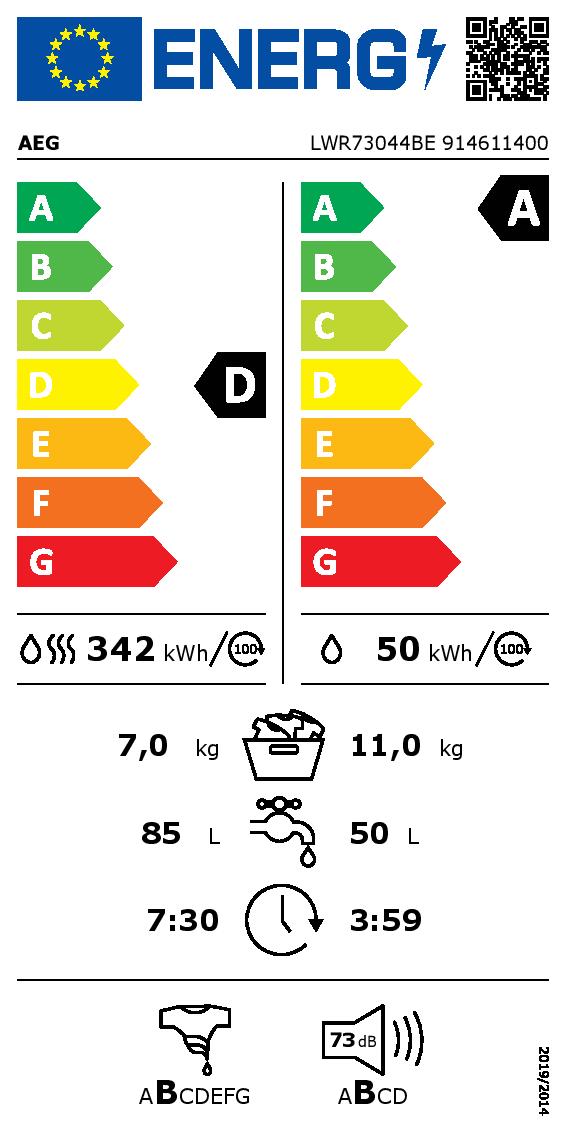 Пералня със сушилня AEG LWR73044BE - Image 2