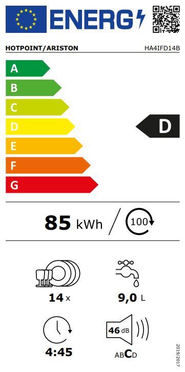 Съдомиялна машина за вграждане Hotpoint-Ariston HA4IFD14B - Image 2