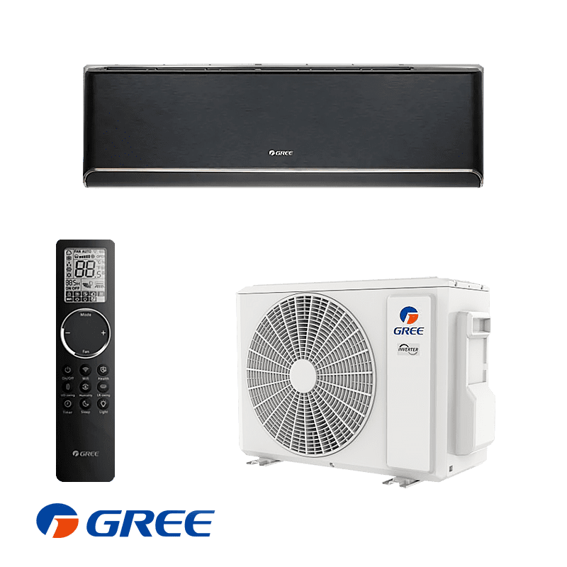 Инверторен климатик Gree Airy GWH09AVCXB-K6DNA1B - черен