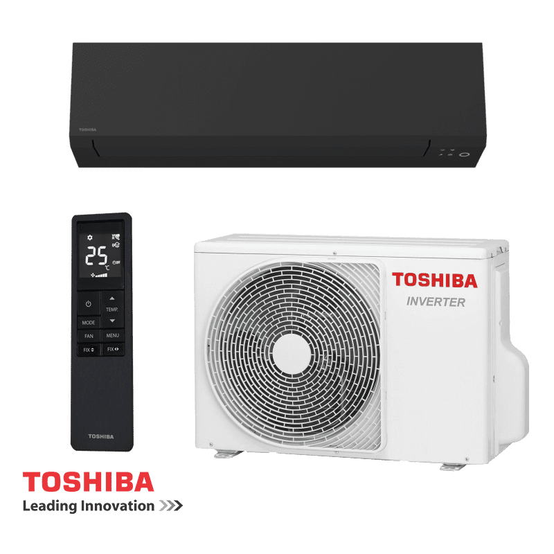 Инверторен климатик Toshiba Shorai Edge RAS-B13G3KVSGB-E + RAS-13J2AVSG-E1 - черен