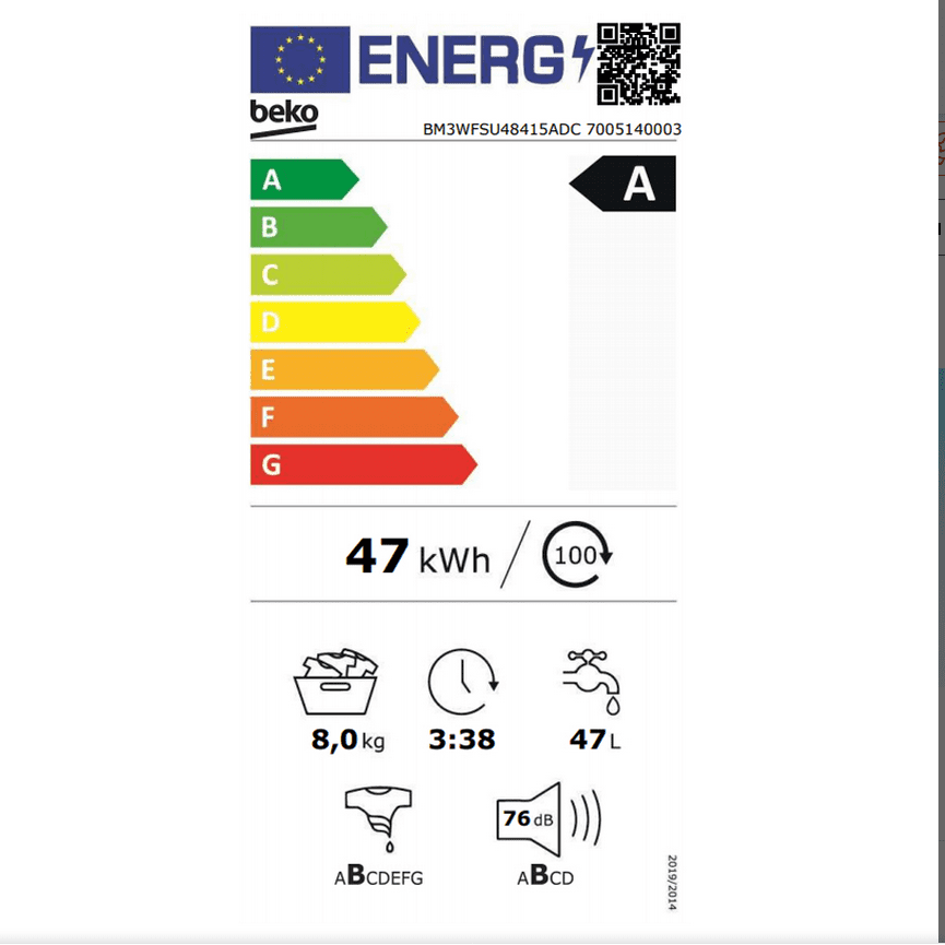 Пералня BEKO BM3WFSU 48415 ADC - Image 2