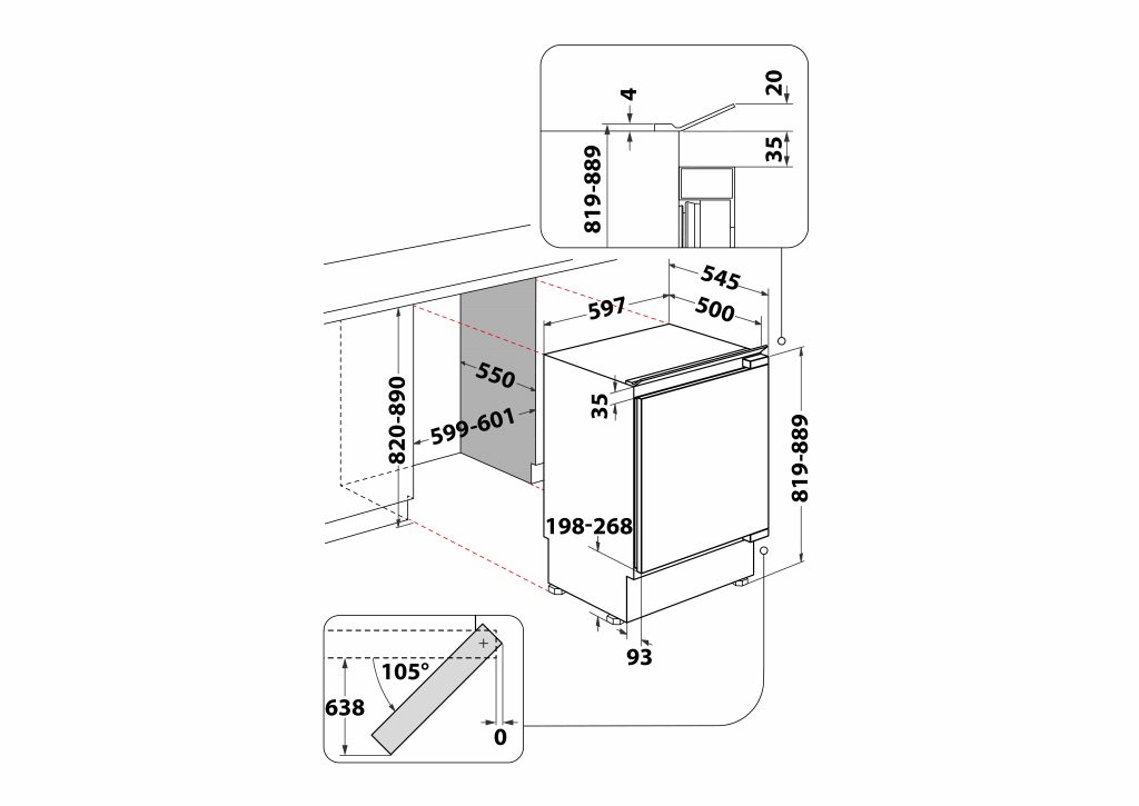 Хладилник за вграждане Whirlpool WBUF011 - Image 5