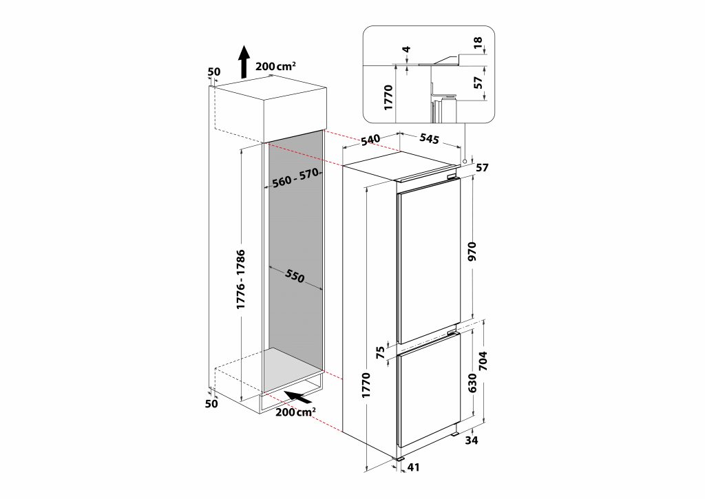 Хладилник за вграждане Whirlpool WHC18 T132 - Image 6
