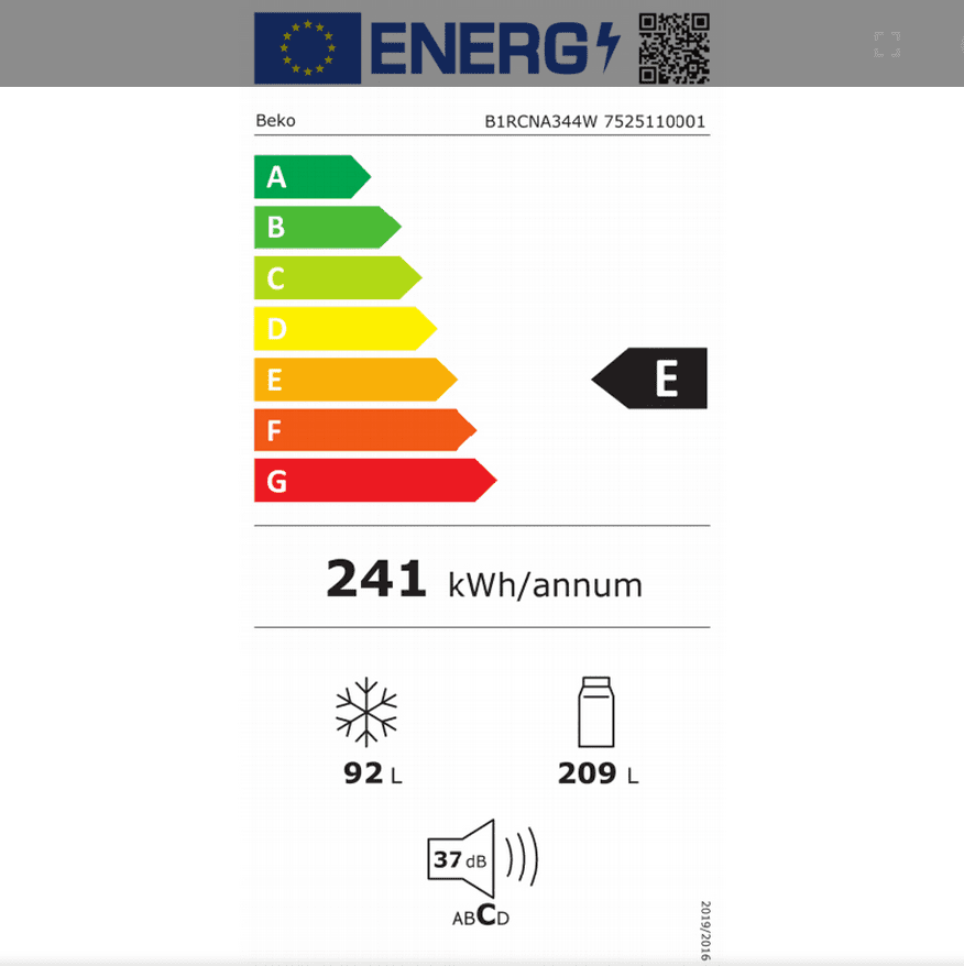 Хладилник с фризер BEKO B1RCNA 344 W - Image 2